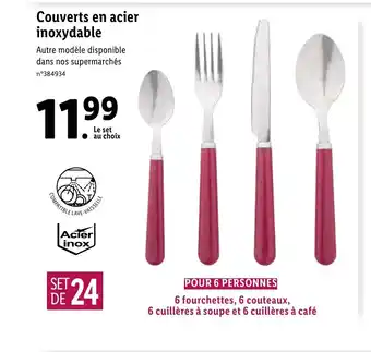Lidl Couverts En Acier Inoxydable offre