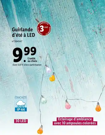 Lidl Guirlande D'été À Led offre