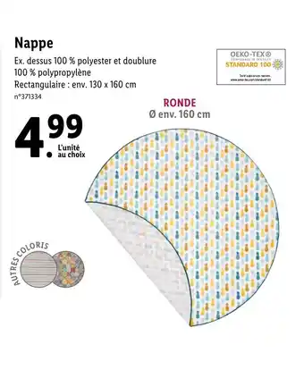 Lidl Nappe offre