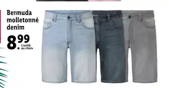 Lidl Bermuda Molletonné Denim offre