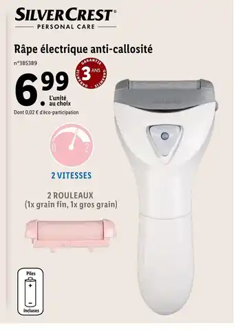 Lidl Râpe Électrique Anti-Callosité offre