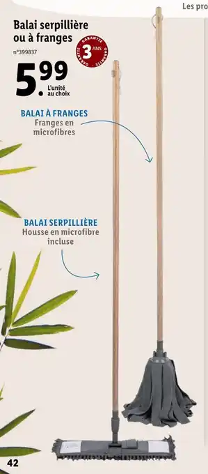Lidl Balai Serpillière Ou À Franges offre
