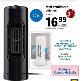 Lidl Mini-Ventilateur Colonne offre