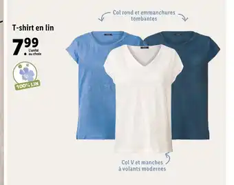 Lidl T-Shirt En Lin offre