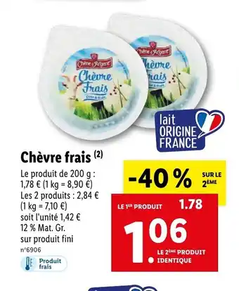 Lidl Chèvre Frais offre