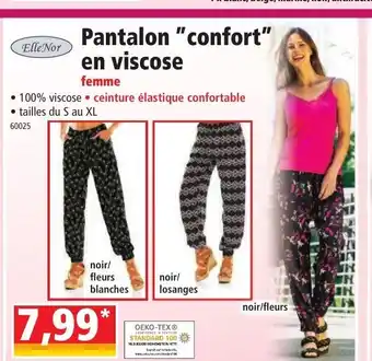 Norma Pantalon "Confort" En Viscose offre