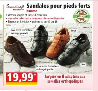Norma Sandales Pour Pieds Forts offre