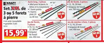 Norma Set XXL De 3 ou 5 Forets À Pierre offre
