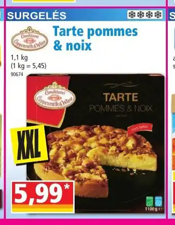 Norma Tarte Pommes & Noix offre