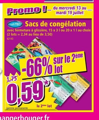 Norma Sacs De Congélation offre