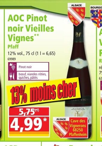 Norma AOC Pinot Noir Vieilles Vignes offre