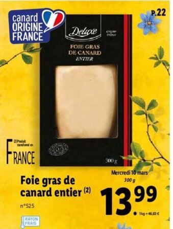 Foie gras de canard entier