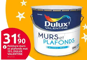 Mr Bricolage Dulux valentine peinture murs et plafonds blanc mat 10 l offre