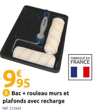 Mr Bricolage Bac + rouleau murs et plafonds avec recharge offre