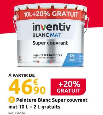 Mr Bricolage Inventiv peinture blanc super couvrant mat offre