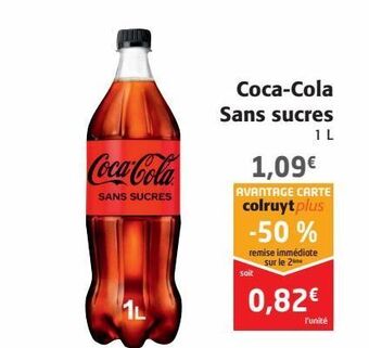 Colruyt Coca cola sans sucres offre