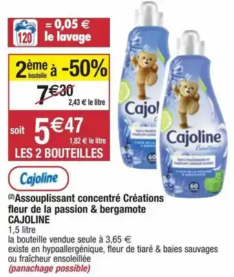 Migros Adoucissant cajoline offre