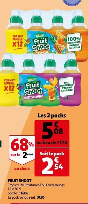 Auchan Fruit shoot offre
