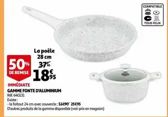 Auchan Gamme fonte d'aluminium la poêle 28 cm offre