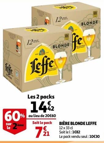 Auchan Bière blonde leffe offre
