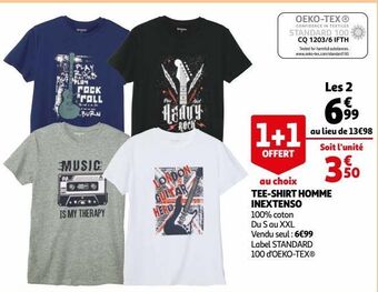 Auchan Tee-shirt homme inextenso offre