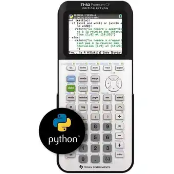 Auchan Calculatrice graphique ti-83 python offre