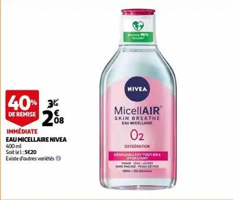 Auchan Eau micellaire nivea offre