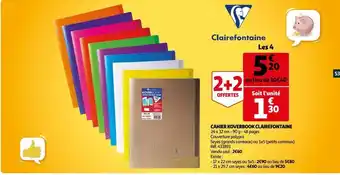 Auchan Cahier koverbook clairefontaine offre
