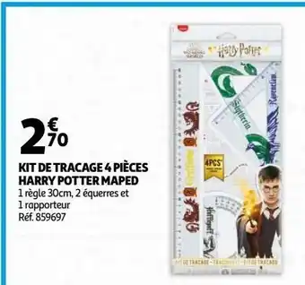 Auchan Kit de tracage 4 pièces harry potter maped offre