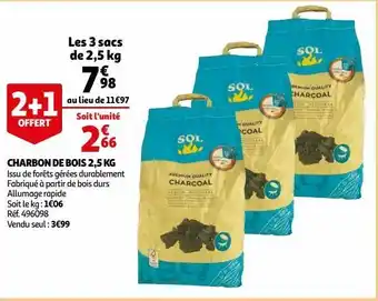 Auchan Charbon de bois 2,5 kg offre