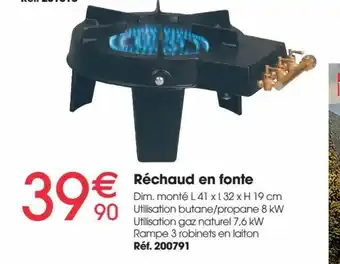Brico Pro Réchaud En Fonte offre