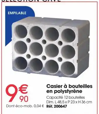 Brico Pro Casier À Bouteilles En Polystyrène offre