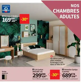 Conforama Lit Curtys 140x190 cm offre