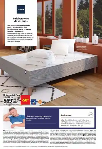 Conforama Runner Full Pack 140 x 190 cm offre