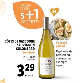 Lidl Côtes de Gascogne Sauvignon Colombard offre