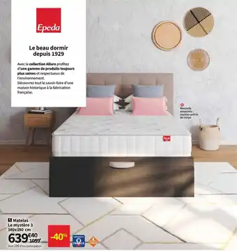 Conforama Matelas Le Mystère 3 140x190 cm offre