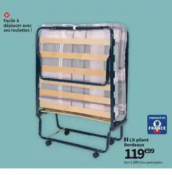 Conforama Lit Pliant Bordeaux offre