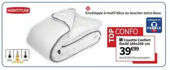 Conforama Couette Confort Etoilé 140 x 200 cm offre