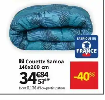 Conforama Couette Samoa 140 x 200 cm offre