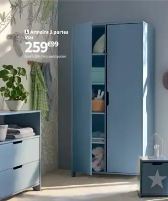 Conforama Armoire 2 Portes Star offre