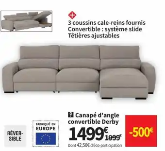 Conforama Canapé D'Angle Convertible Derby offre