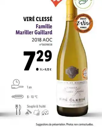 Viré Clessé Famille Mariller Gaillard