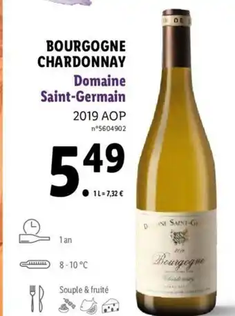 Lidl Bourgogne Chardonnay Domaine Saint-Germain offre
