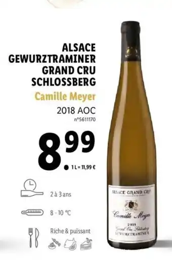 Lidl Alsace Gewurztraminer Grand Cru Schlossberg offre