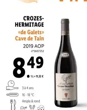 Crosez Hermitage de Galets Cave de Tain