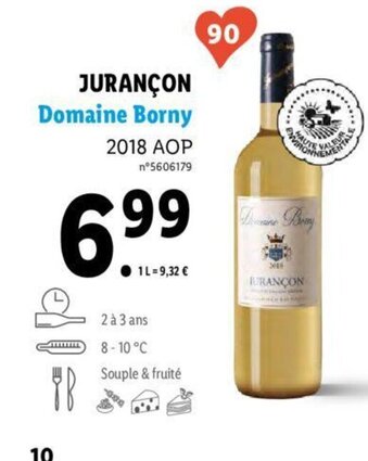 Lidl Jurançon Domaine Borny offre