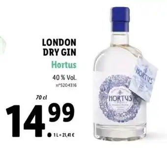 Lidl London Dry Gin offre
