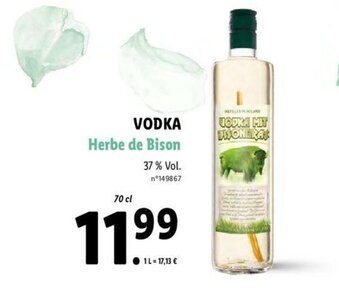 Lidl Vodka Herbe De Bison offre