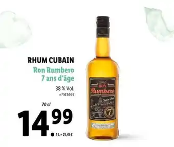 Lidl Rhum Cubian Ron Rumbero 7 Ans D'age offre