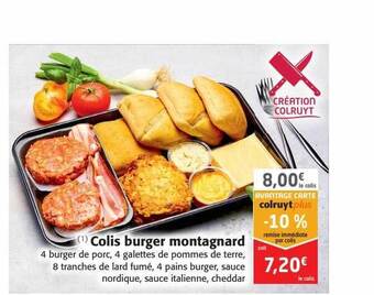 Colruyt Colis Burger Montagnard offre